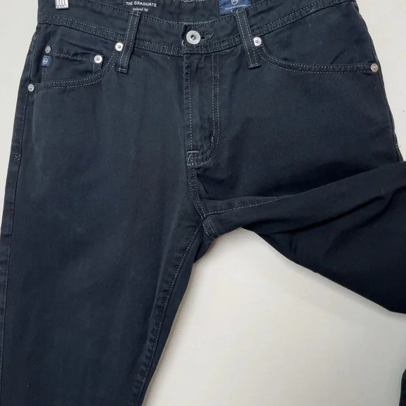 ADRIANO GOLDSCHMIED AG Mens 29R The Graduate Tailored Fit Stretch Jeans In Black - Picture 8 of 14